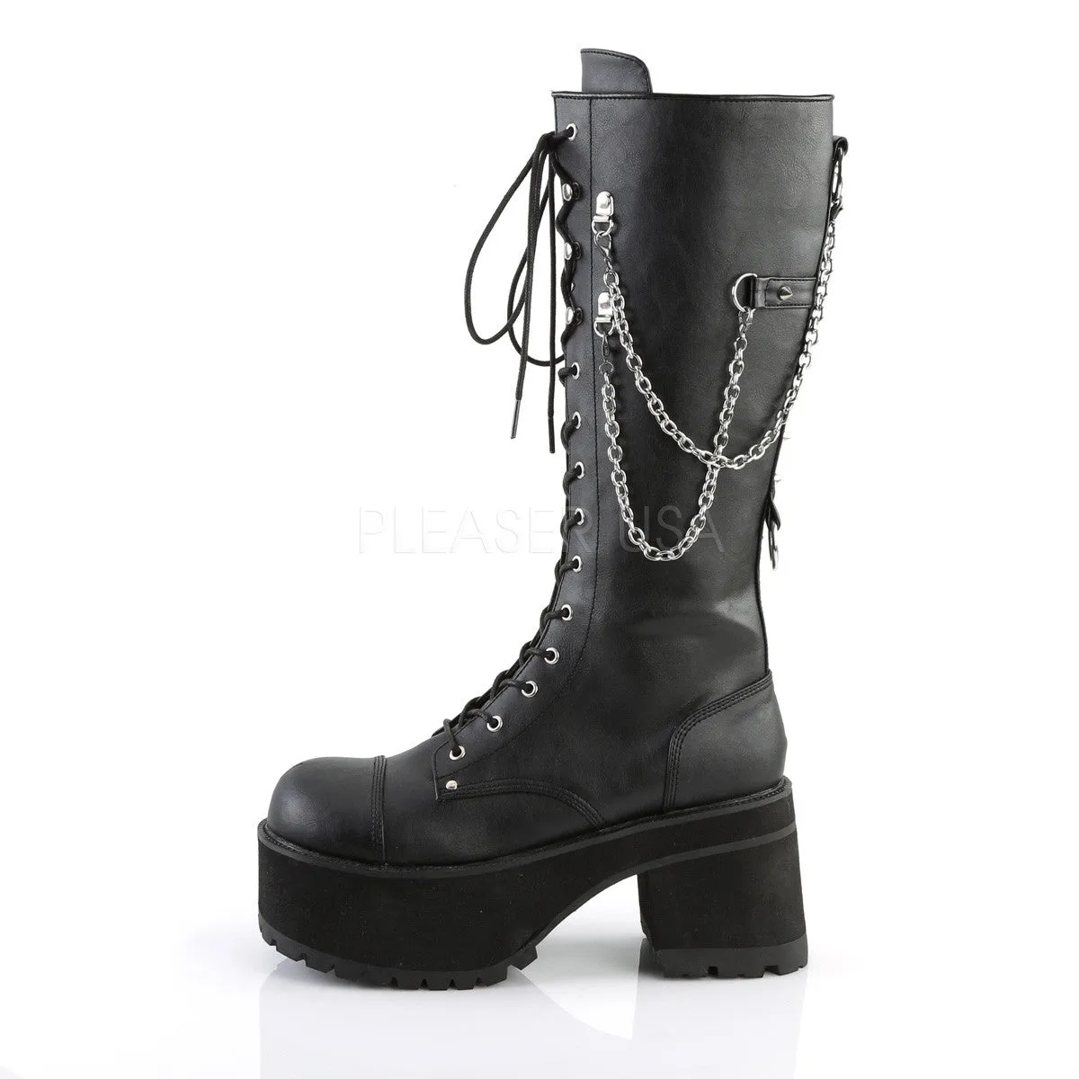 3 Inch Heel RANGER-303 Black Pu