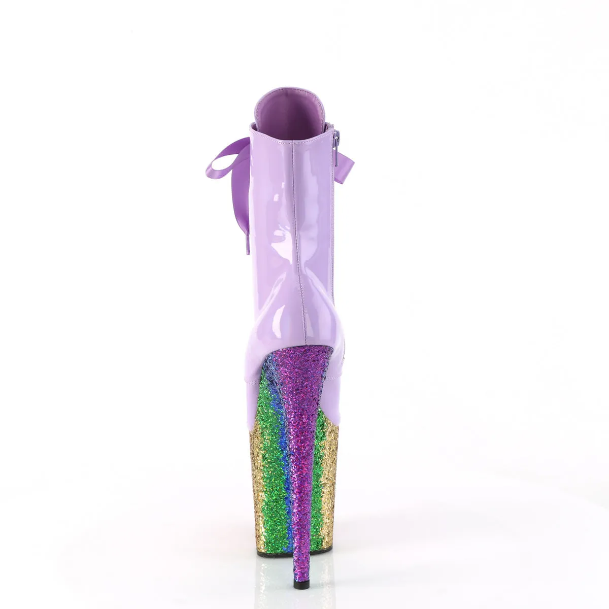 8 Inch Heel FLAMINGO-1020HG Lavender Holo Patent