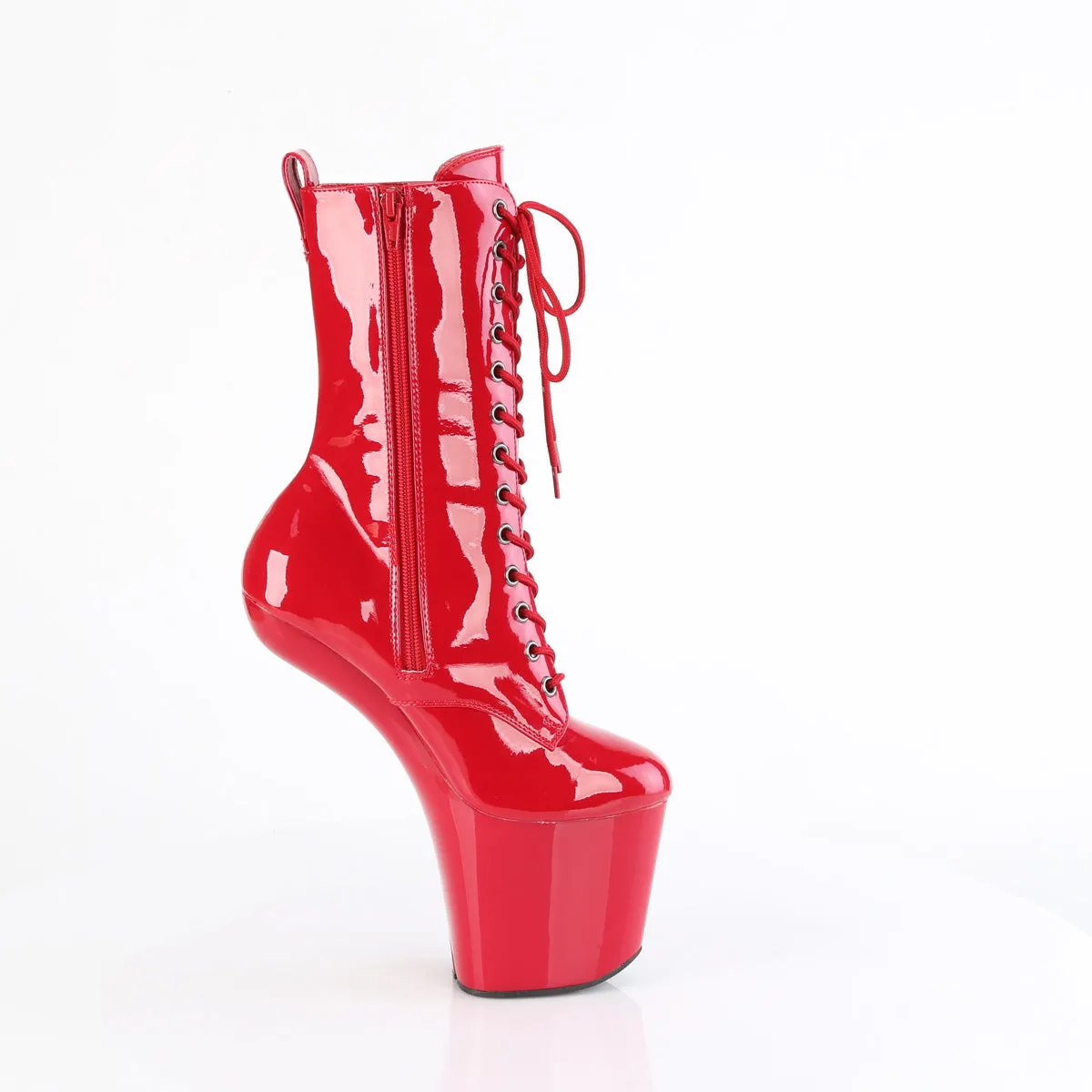 8 Inch Heelless CRAZE-1040 Red Patent