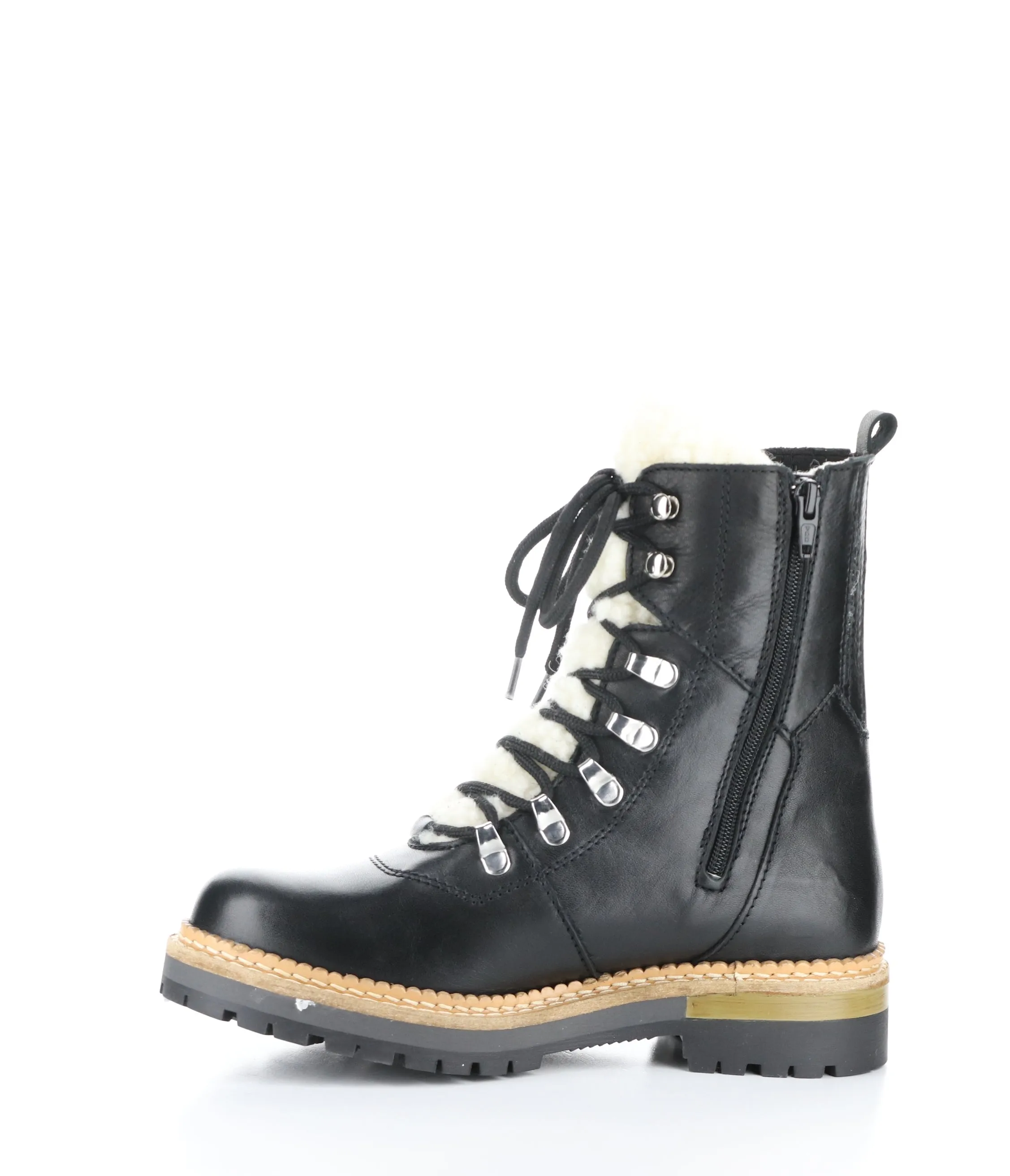 ADA BLACK Round Toe Boots