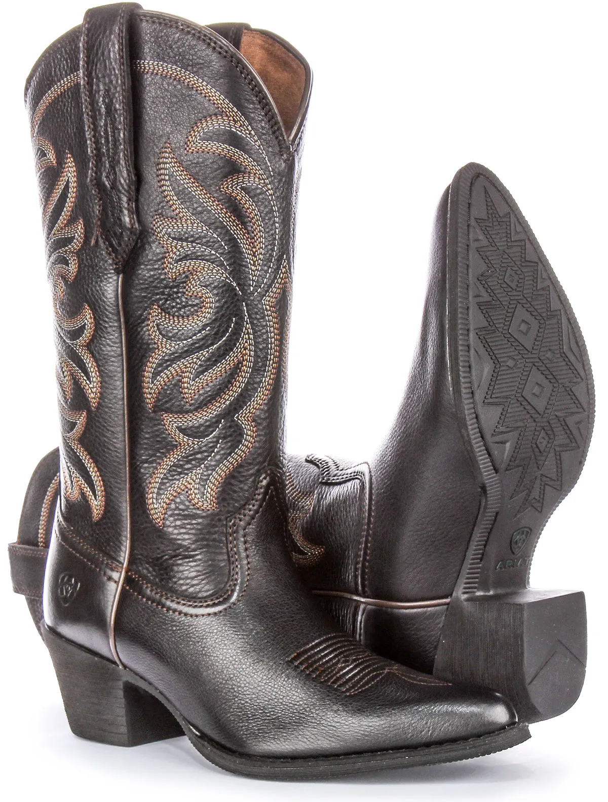 Ariat Heritage J Toe Cowboy Boot In Black For Women