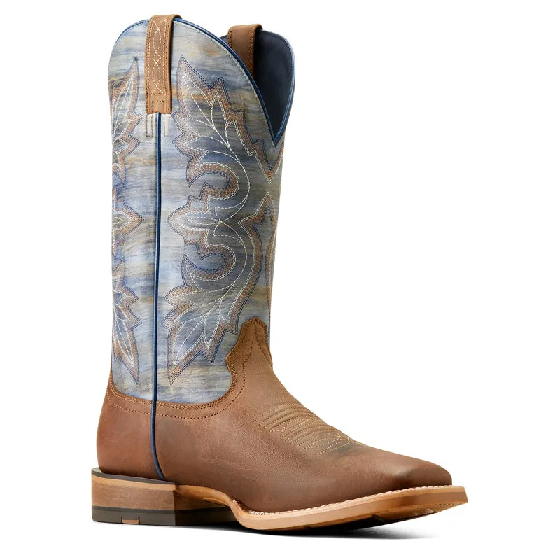 'Ariat' Men's 13 Standout Western Square Toe -  Loco Brown / Cloud Blue