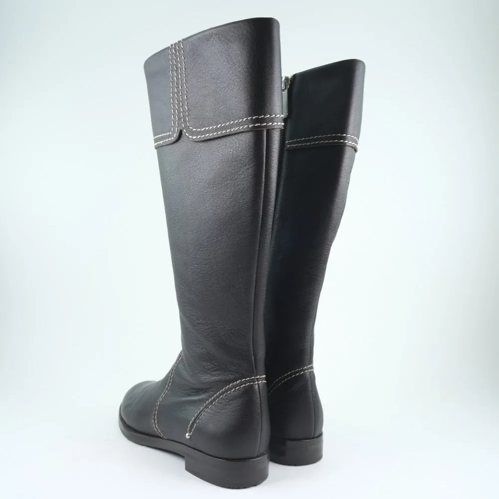 BALLY boots 3490432 Calfskin Brown Knee-high boots Women 35E Used Authentic