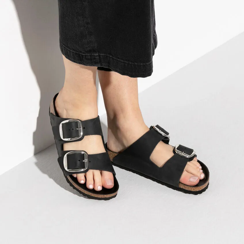 'Birkenstock' Women's Arizona Big Buckle Leather Sandal - Black (Narrow)