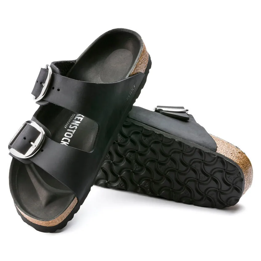 'Birkenstock' Women's Arizona Big Buckle Leather Sandal - Black (Narrow)