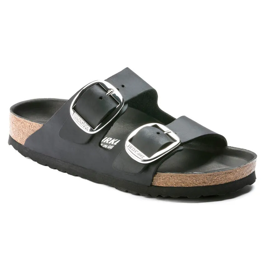 'Birkenstock' Women's Arizona Big Buckle Leather Sandal - Black (Narrow)