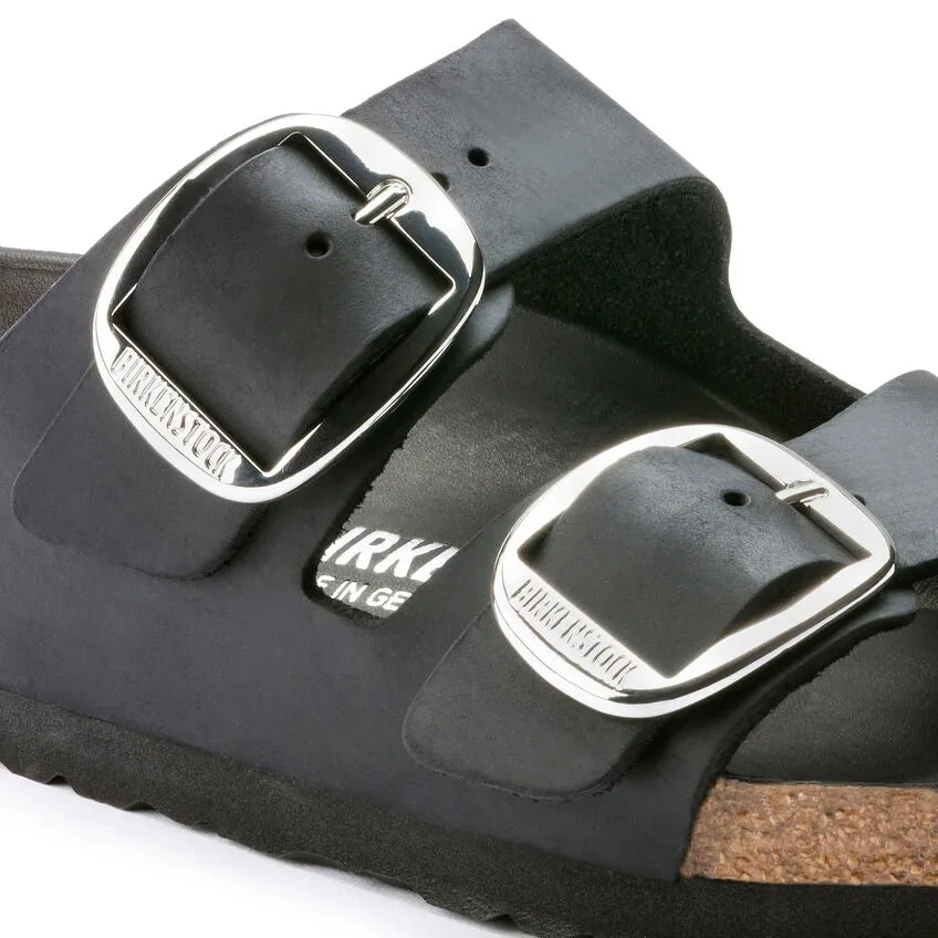 'Birkenstock' Women's Arizona Big Buckle Leather Sandal - Black (Narrow)