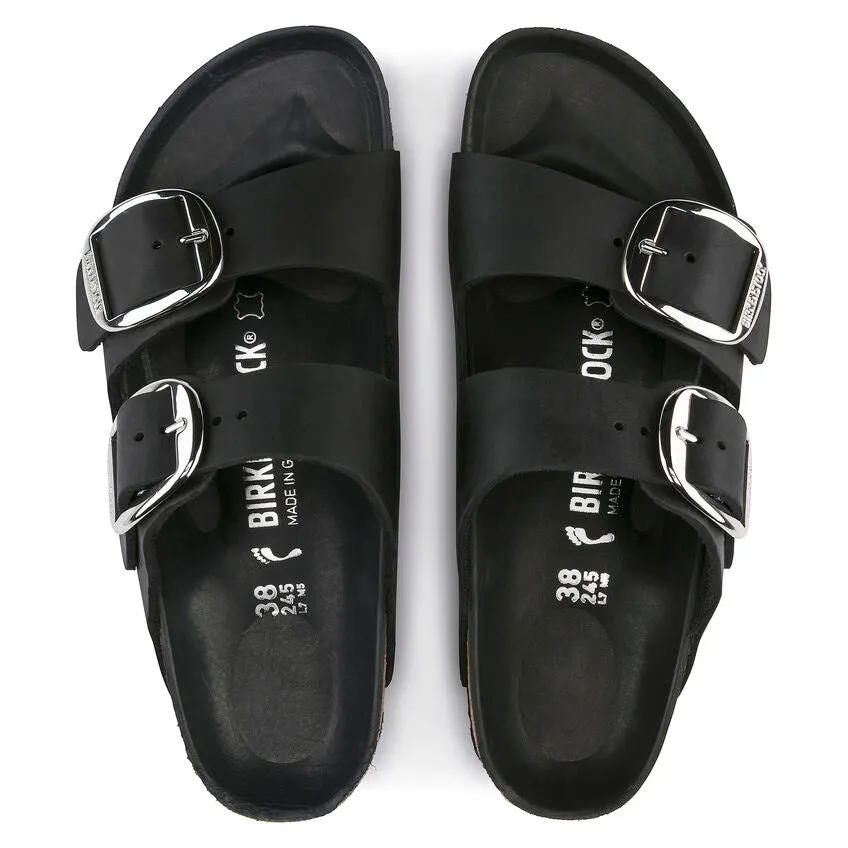 'Birkenstock' Women's Arizona Big Buckle Leather Sandal - Black (Narrow)