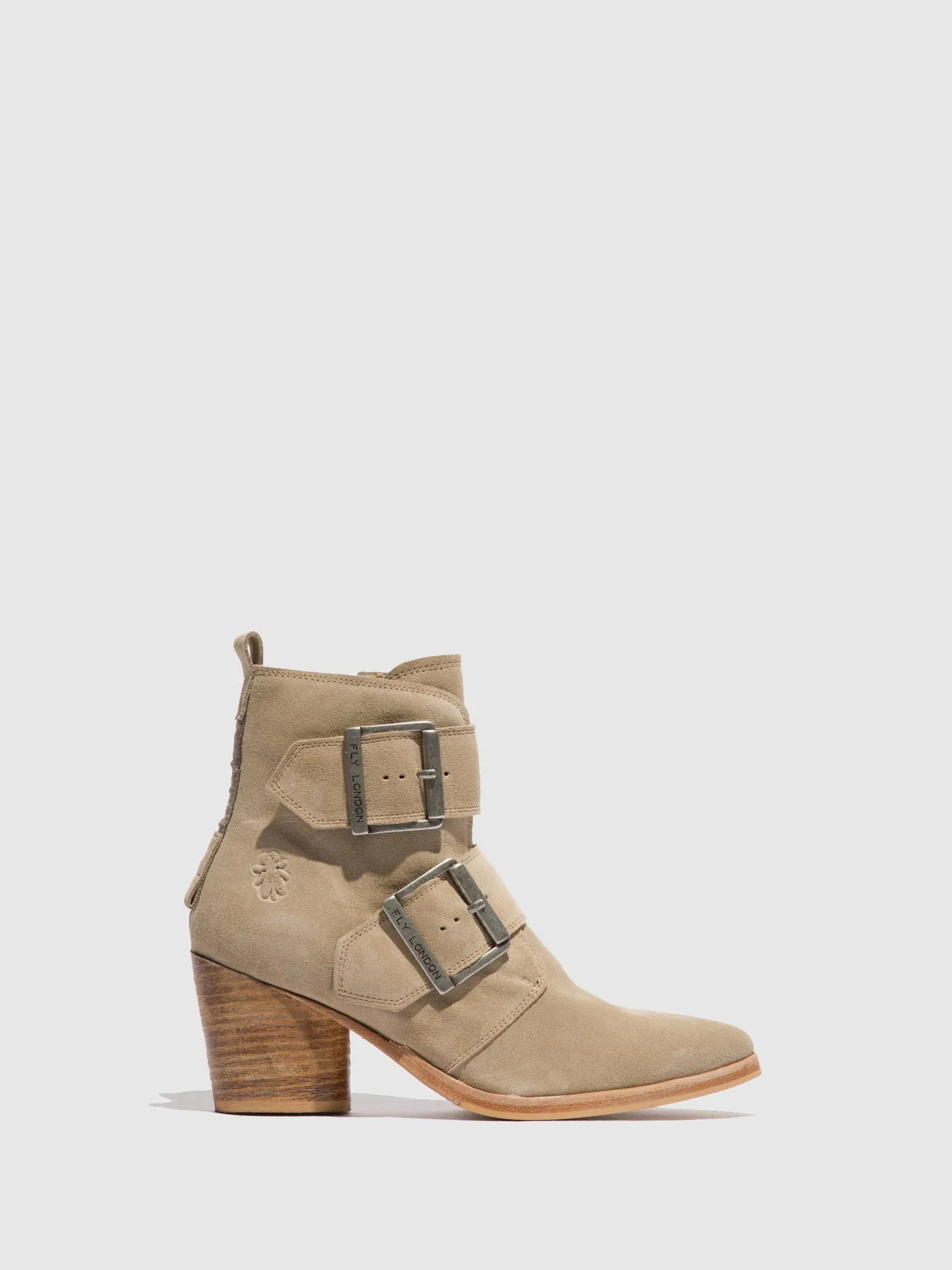 Buckle Ankle Boots ARIA827FLY SUEDE CREME