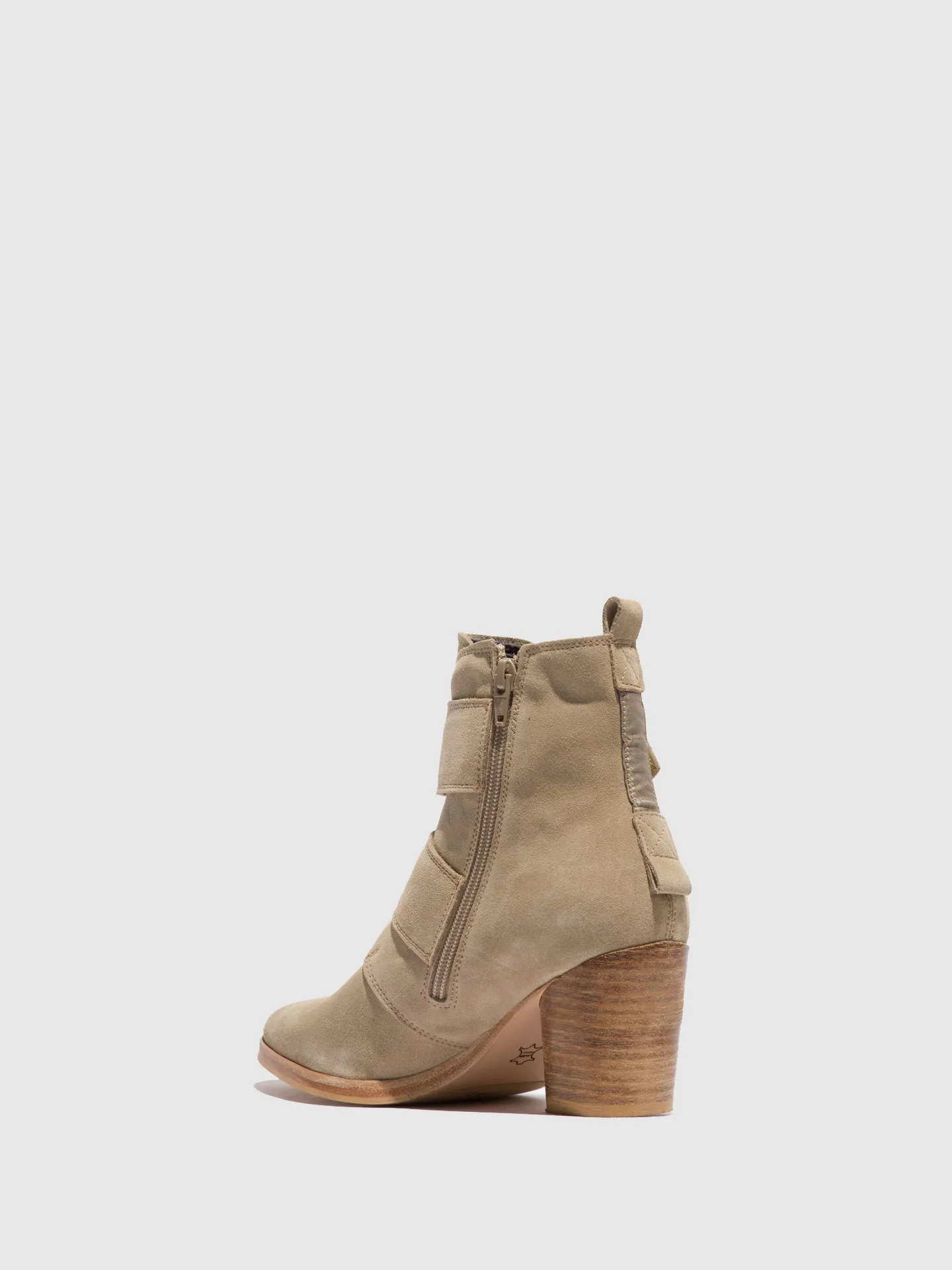 Buckle Ankle Boots ARIA827FLY SUEDE CREME