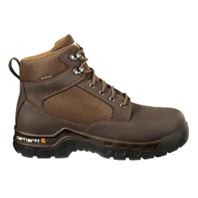 'Carhartt' Men's 6" Rugged Flex EH WP Steel Toe - Chocolate Brown / Oil Tan