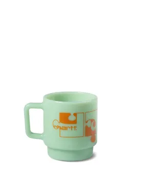 Carhartt WIP Assemble Glass Mug Jade / Carhartt Orange