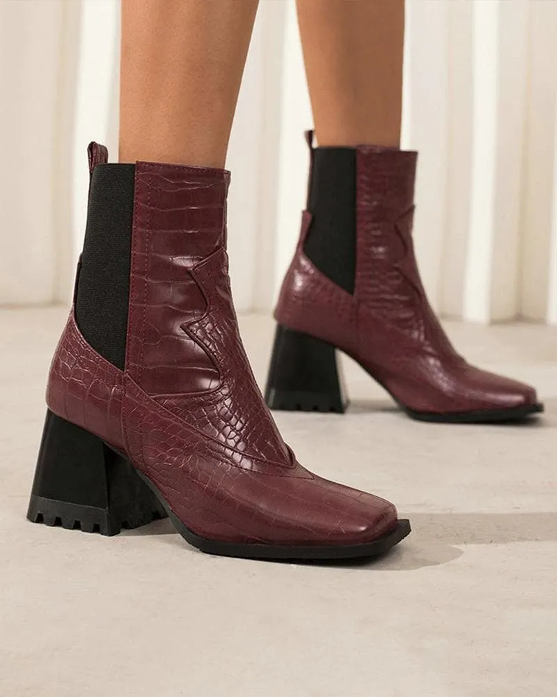 Casual Slip On Ankle Boots