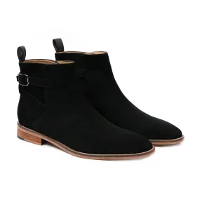 Cole - Men's Black Kid Suede Jodhpur