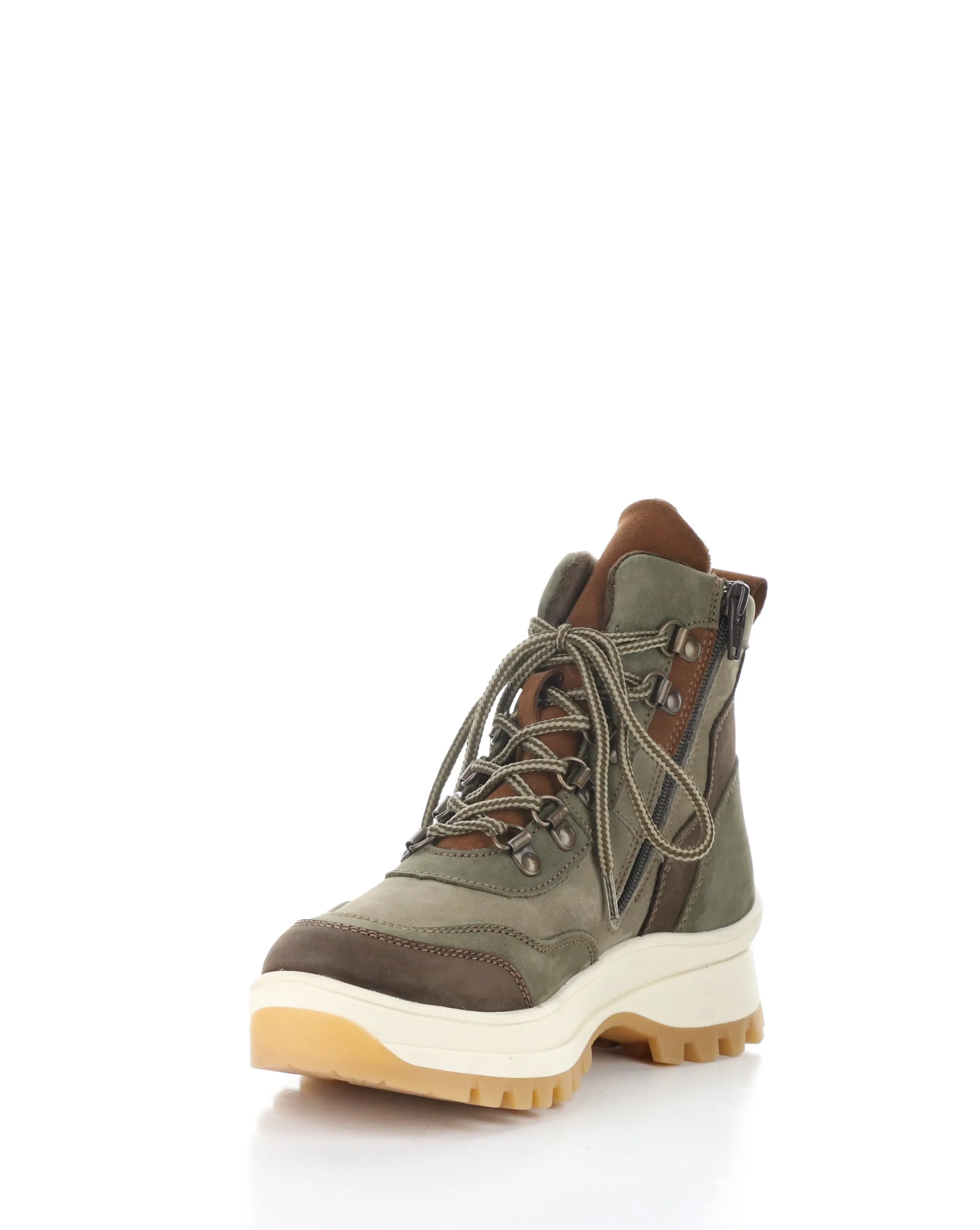 DEKE BROWN/OLIVE/STONE Round Toe Boots