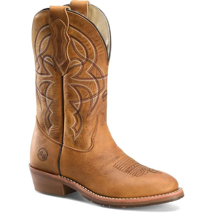 'Double H' Men's 11 Toscosa SR Western Round Toe Roper - Tan