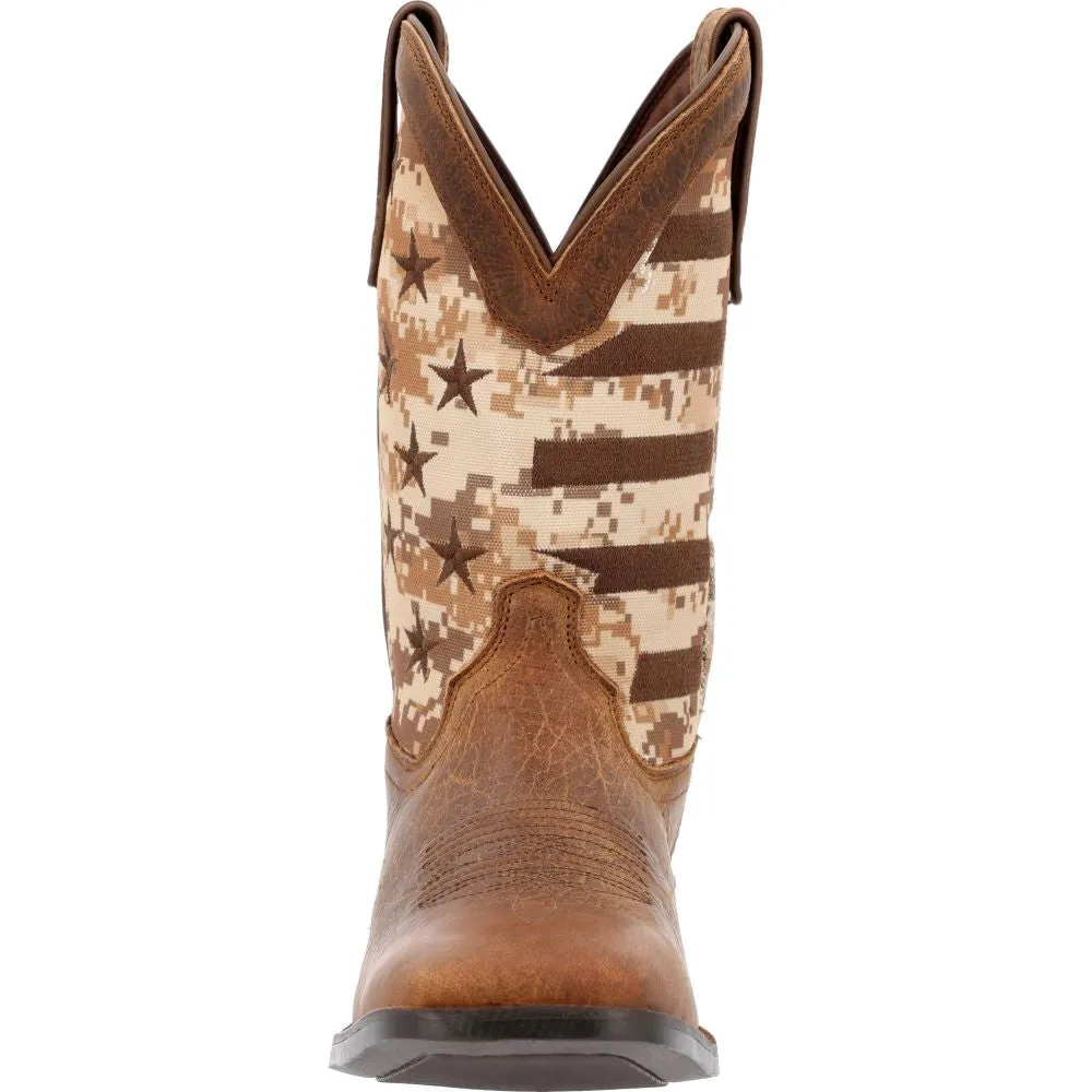 'Durango' Men's 11" Westward Saddlehorn Digital Camo Flag - Brown