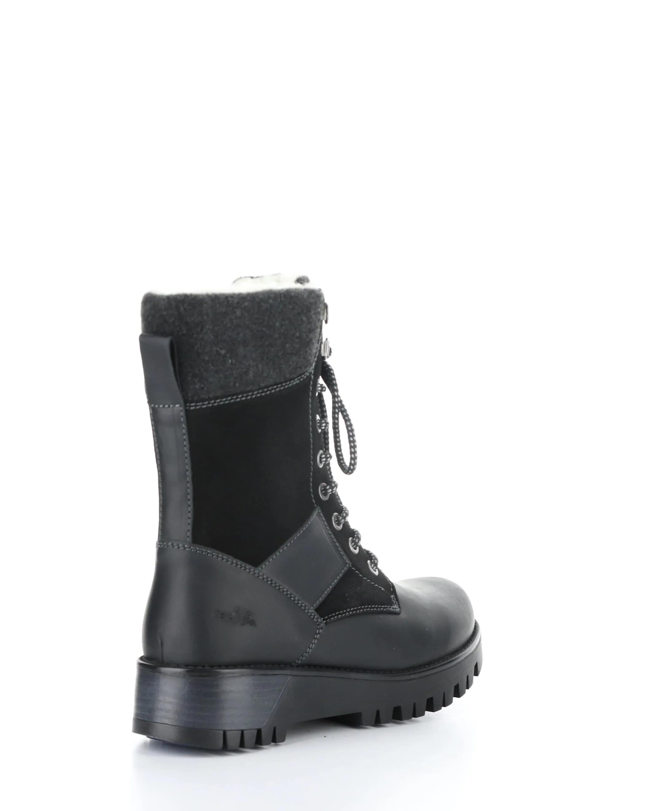 GENUS PRIMA BLACK Round Toe Boots