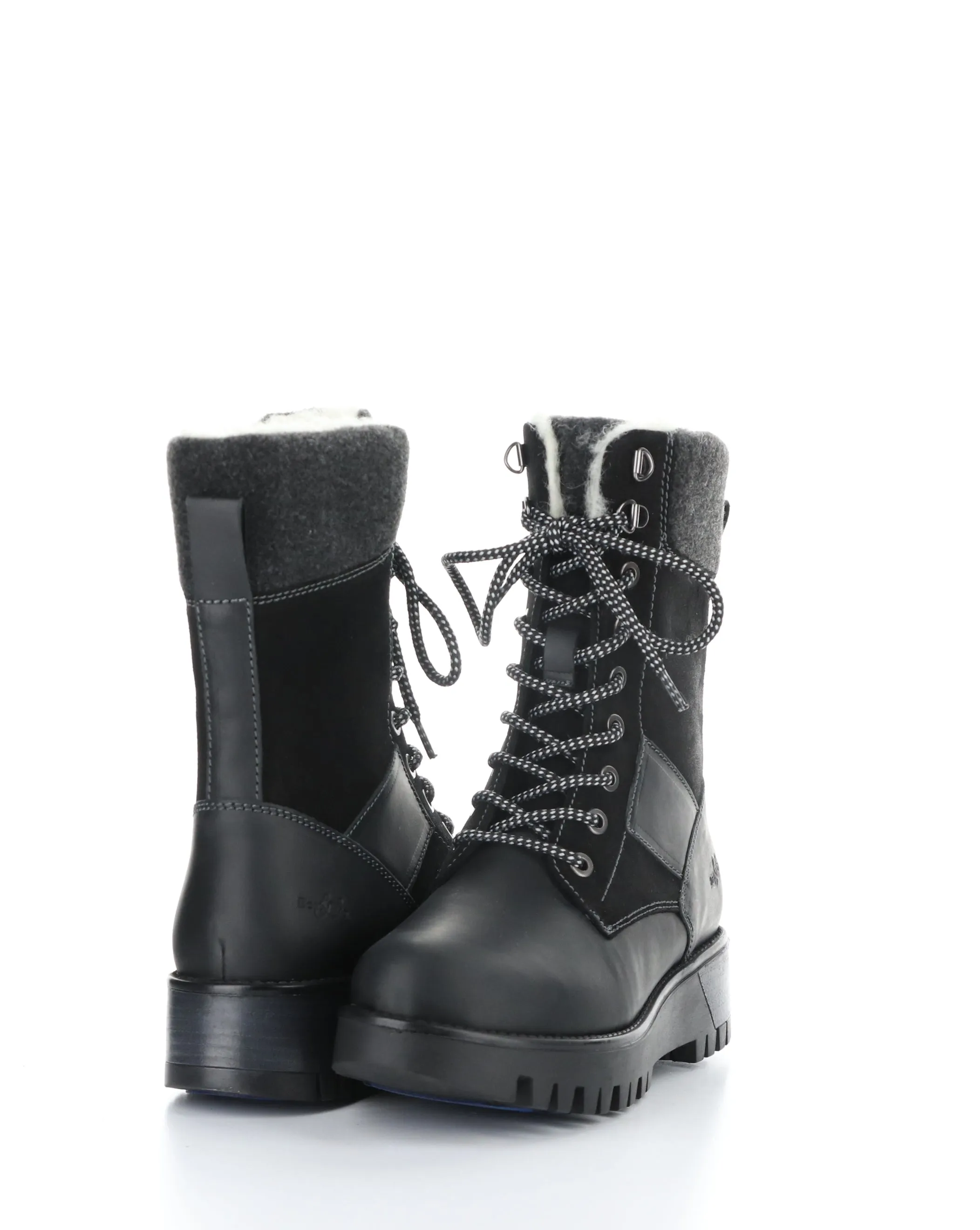 GENUS PRIMA BLACK Round Toe Boots