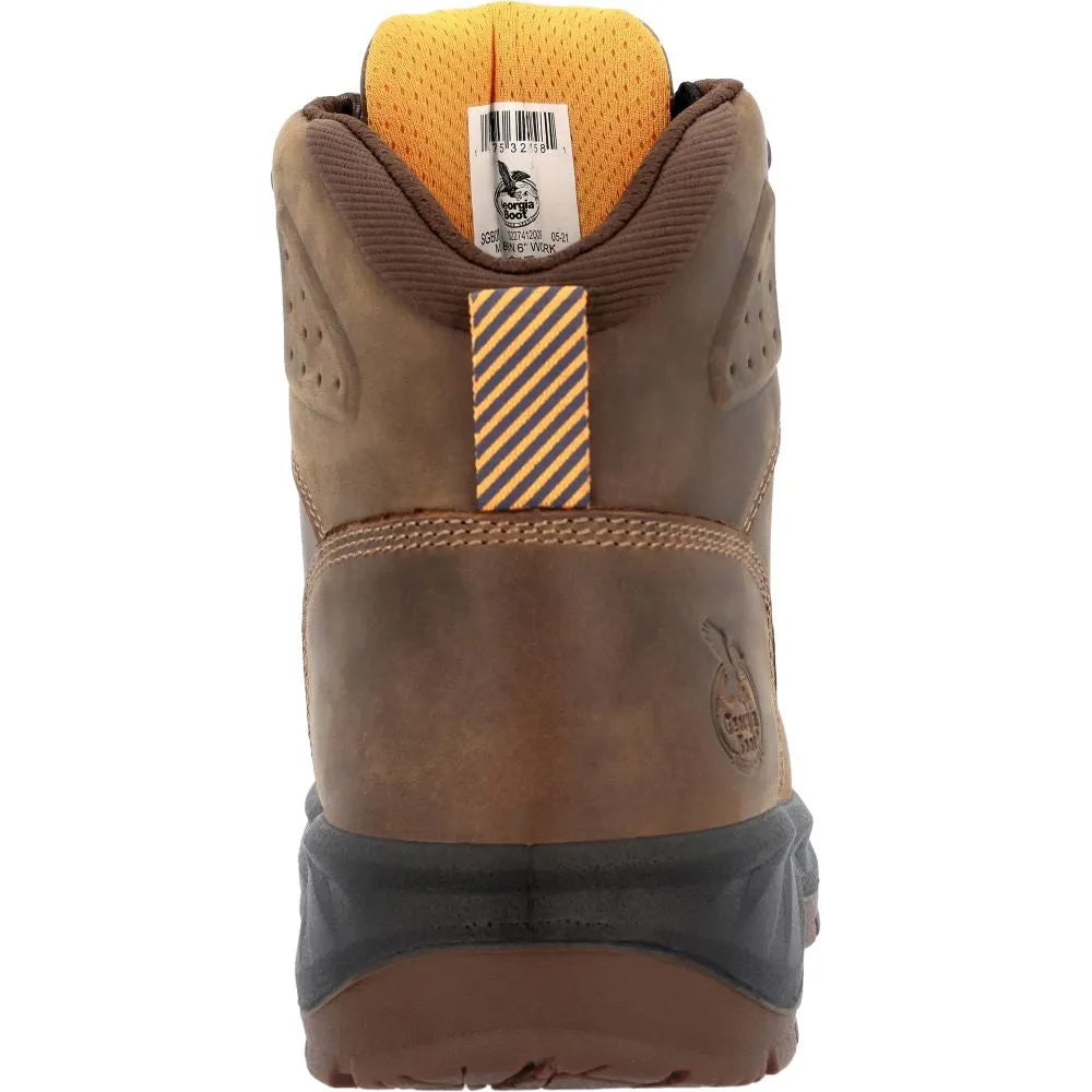 'Georgia Boot' Men's 6" Over Time EH WP Soft Toe - Brown