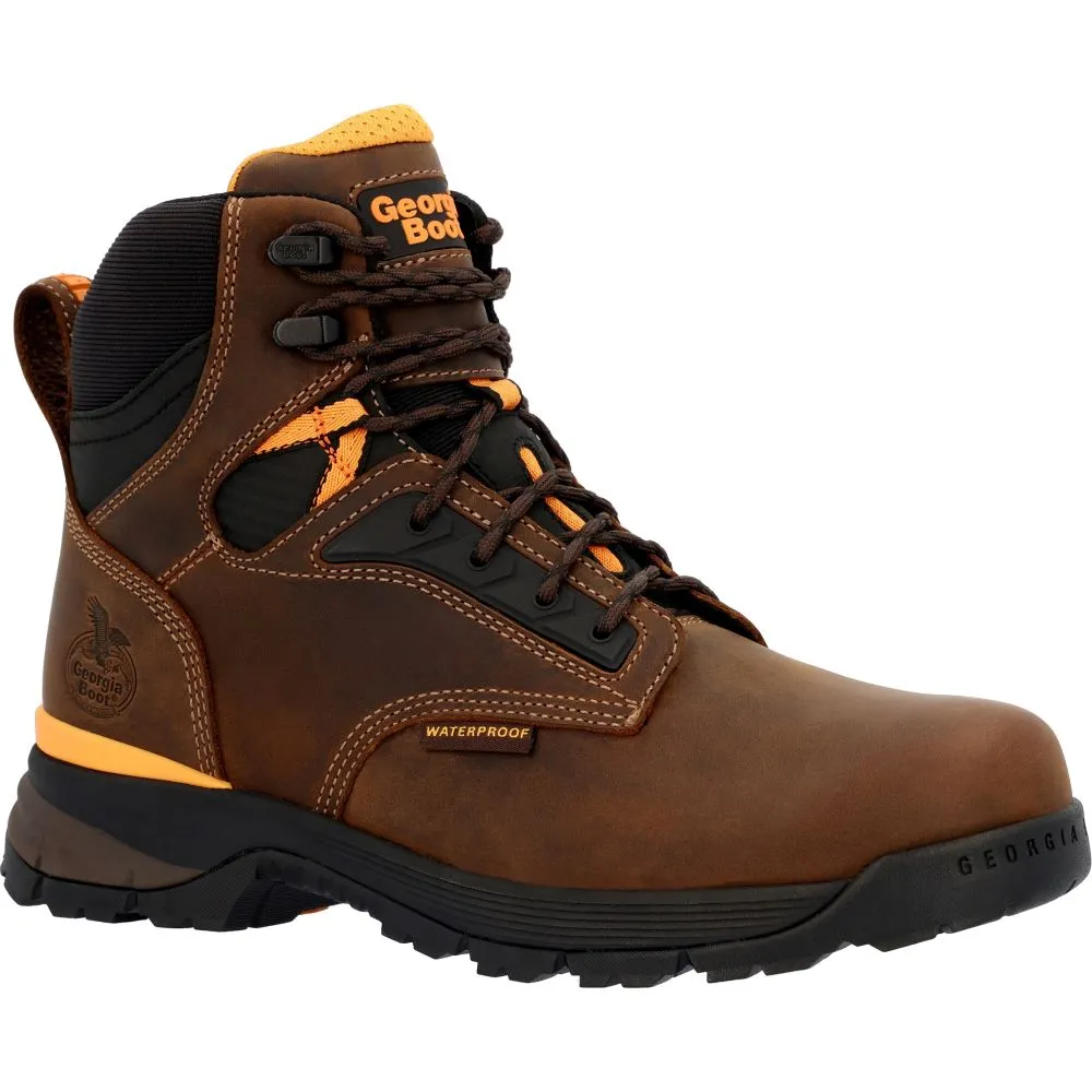 'Georgia Boot' Men's 6" TBD EH WP Alloy Toe - Brown