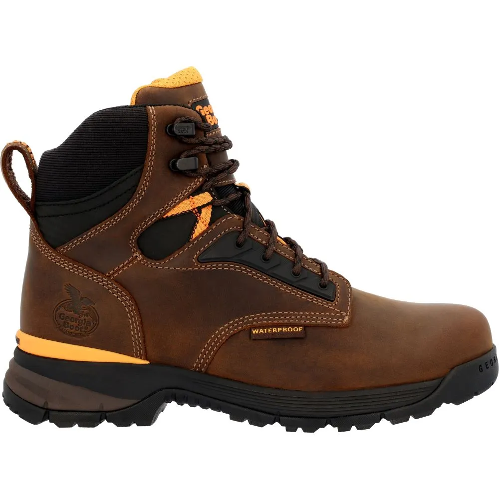 'Georgia Boot' Men's 6" TBD EH WP Alloy Toe - Brown