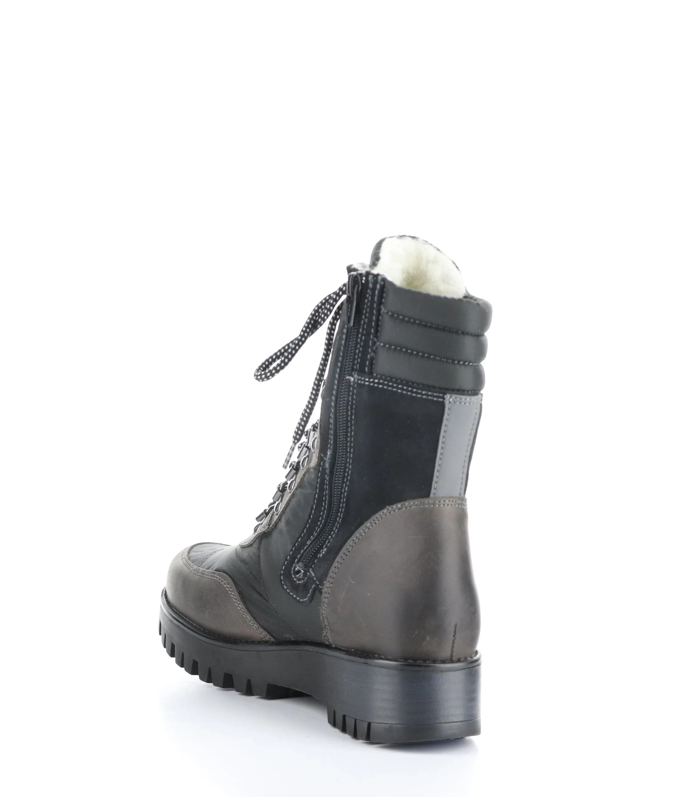 GREER PRIMA GREY/BLACK Round Toe Boots