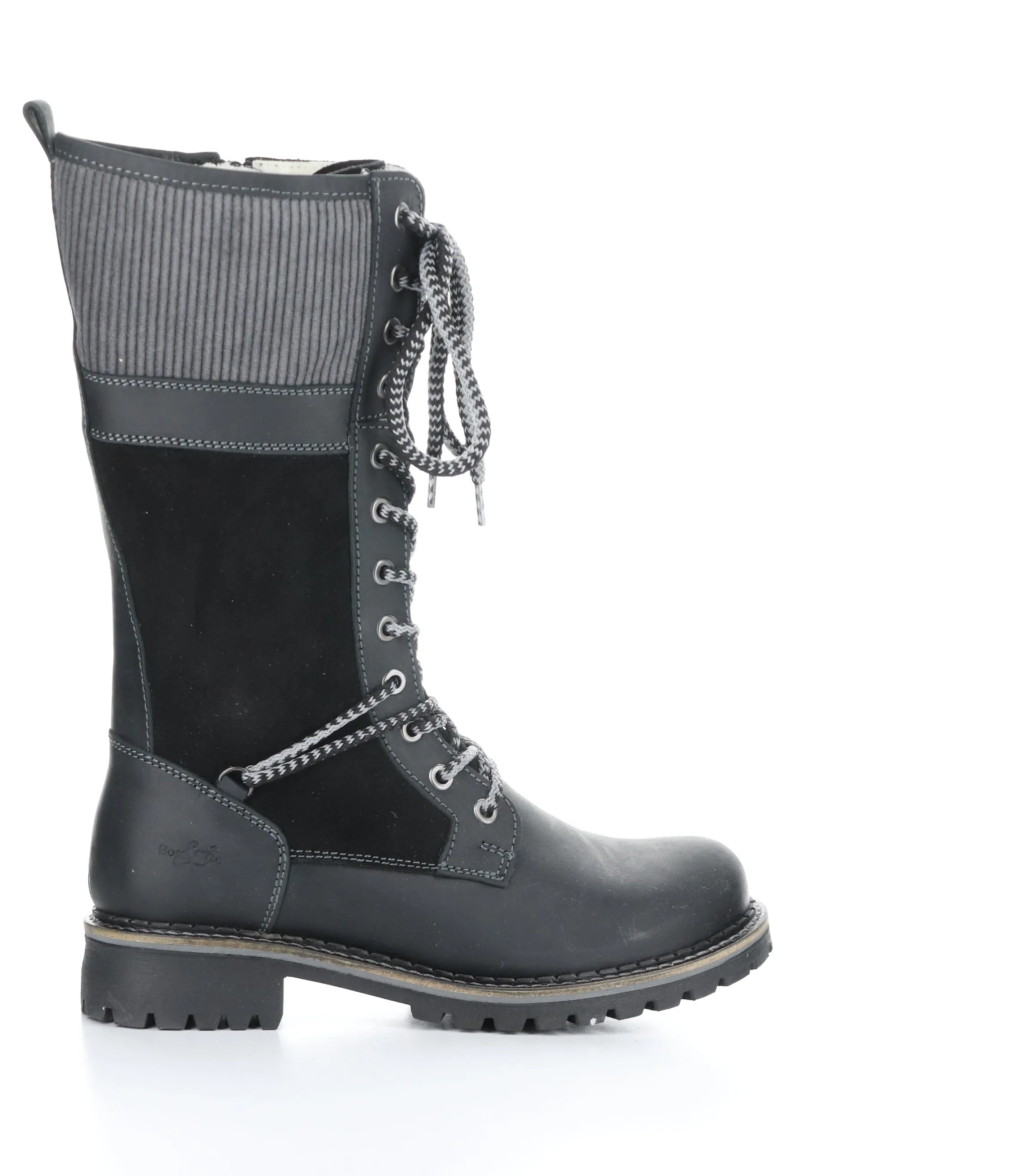 HALLOWED BLACK/GREY Round Toe Boots