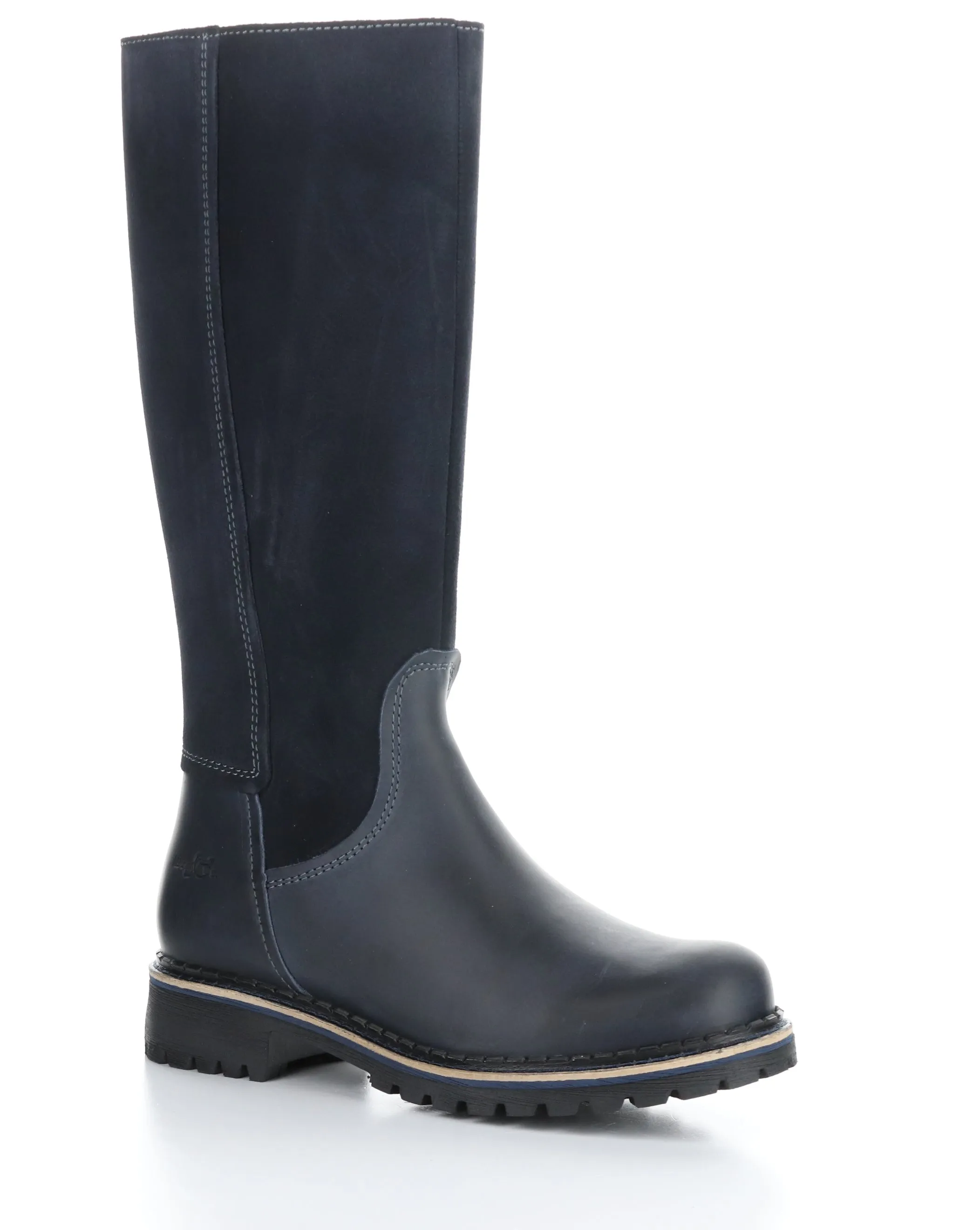 HUDSON NAVY Round Toe Boots