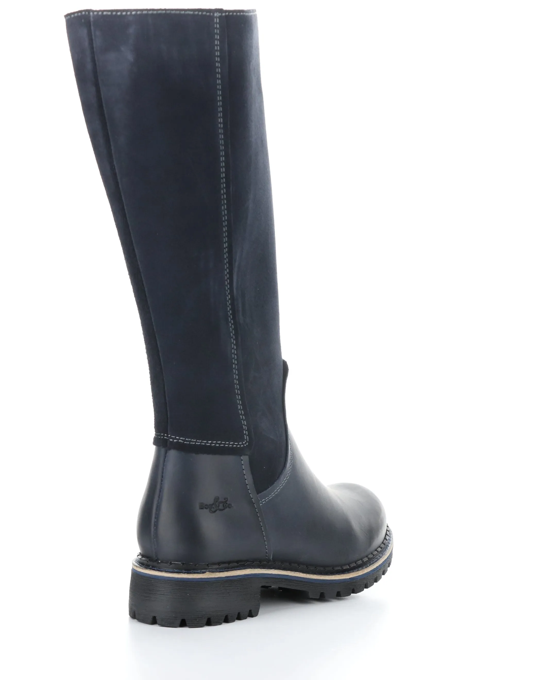 HUDSON NAVY Round Toe Boots