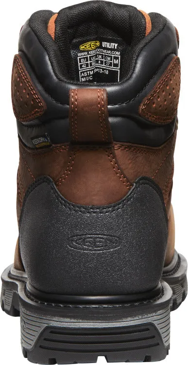 'Keen Utility' Men's 6 Camden Int. MetGuard EH WP Carbon Toe - Leather Brown / Black