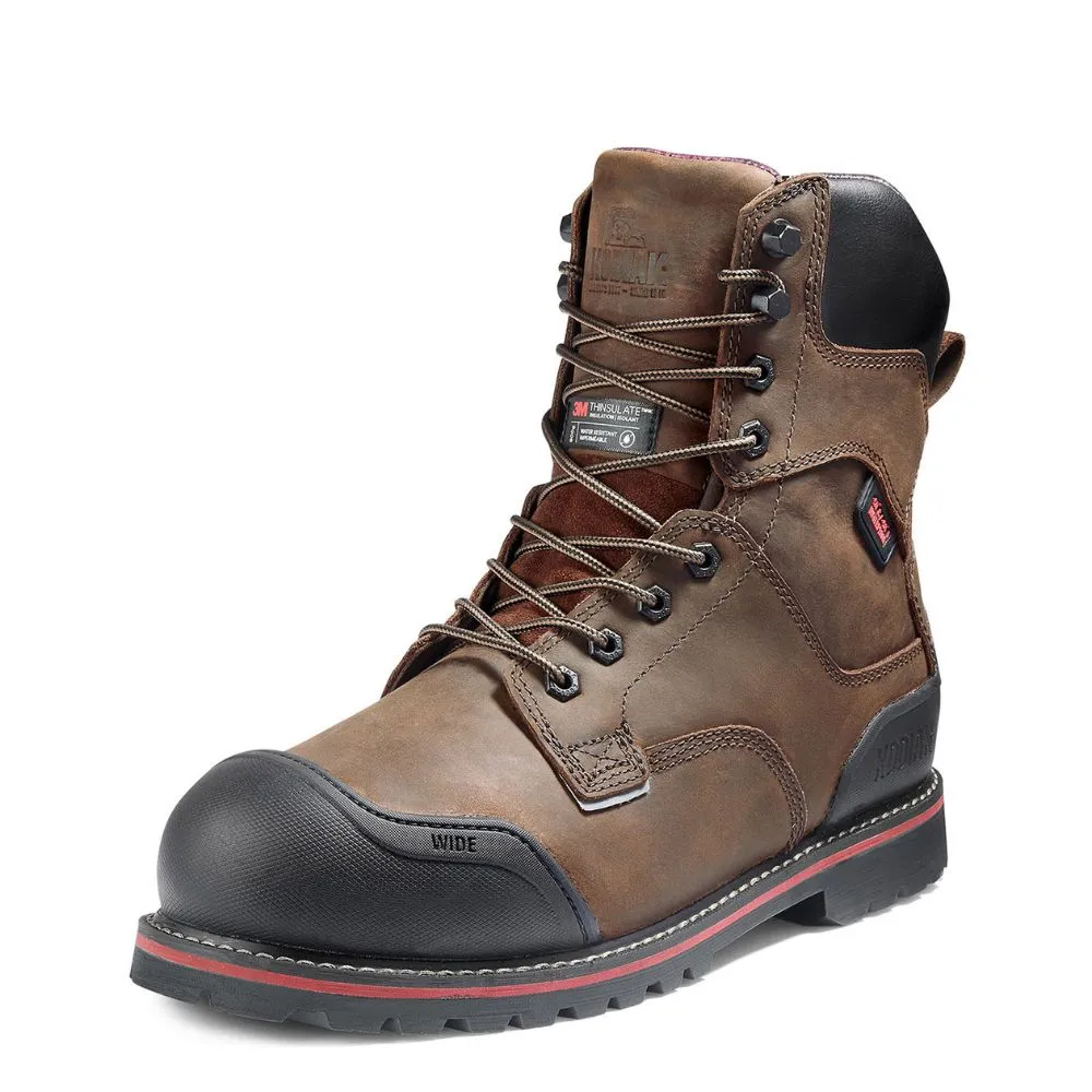 Kodiak Widebody WP Men's 8" Composite Toe 600g Insulated Work Boot KD0A8353DBX - Brown