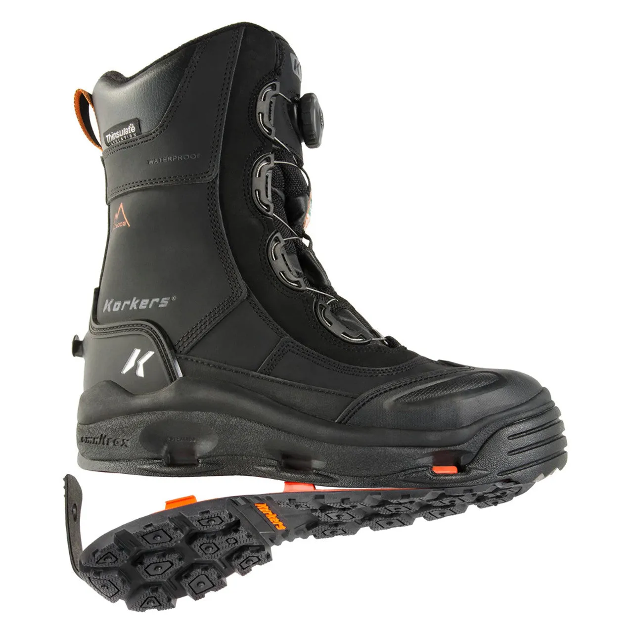 'Korkers' Men's 10" IceJack Pro 600GR WP Comp Toe - Black