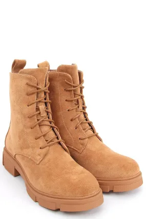 Lace-Up Bootie Brown