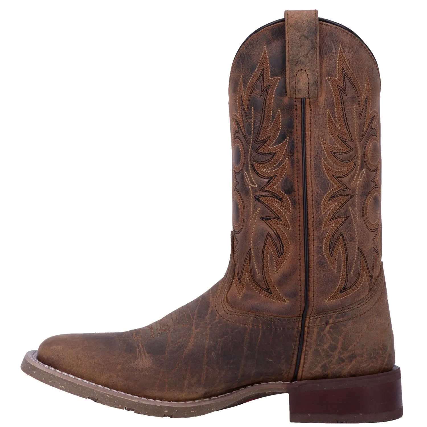 'Laredo' Men's 11" Rancher Stockman Western Square Toe - Rust / Brown