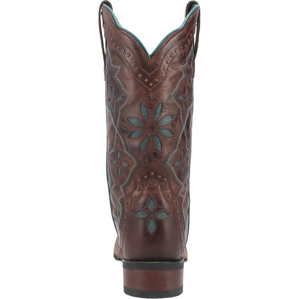 'Laredo' Women's 11 Gillyann Western Square Toe - Dark Brown