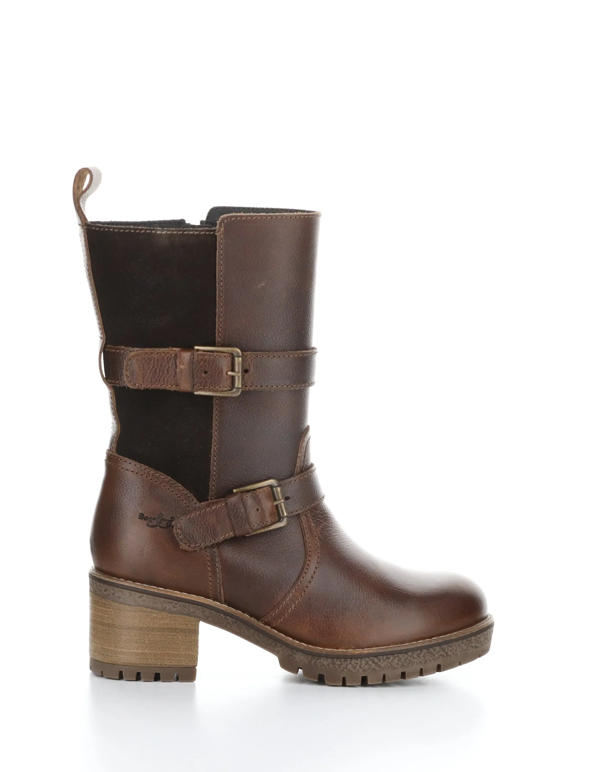 MAISE BRANDY/COFFEE Round Toe Boots