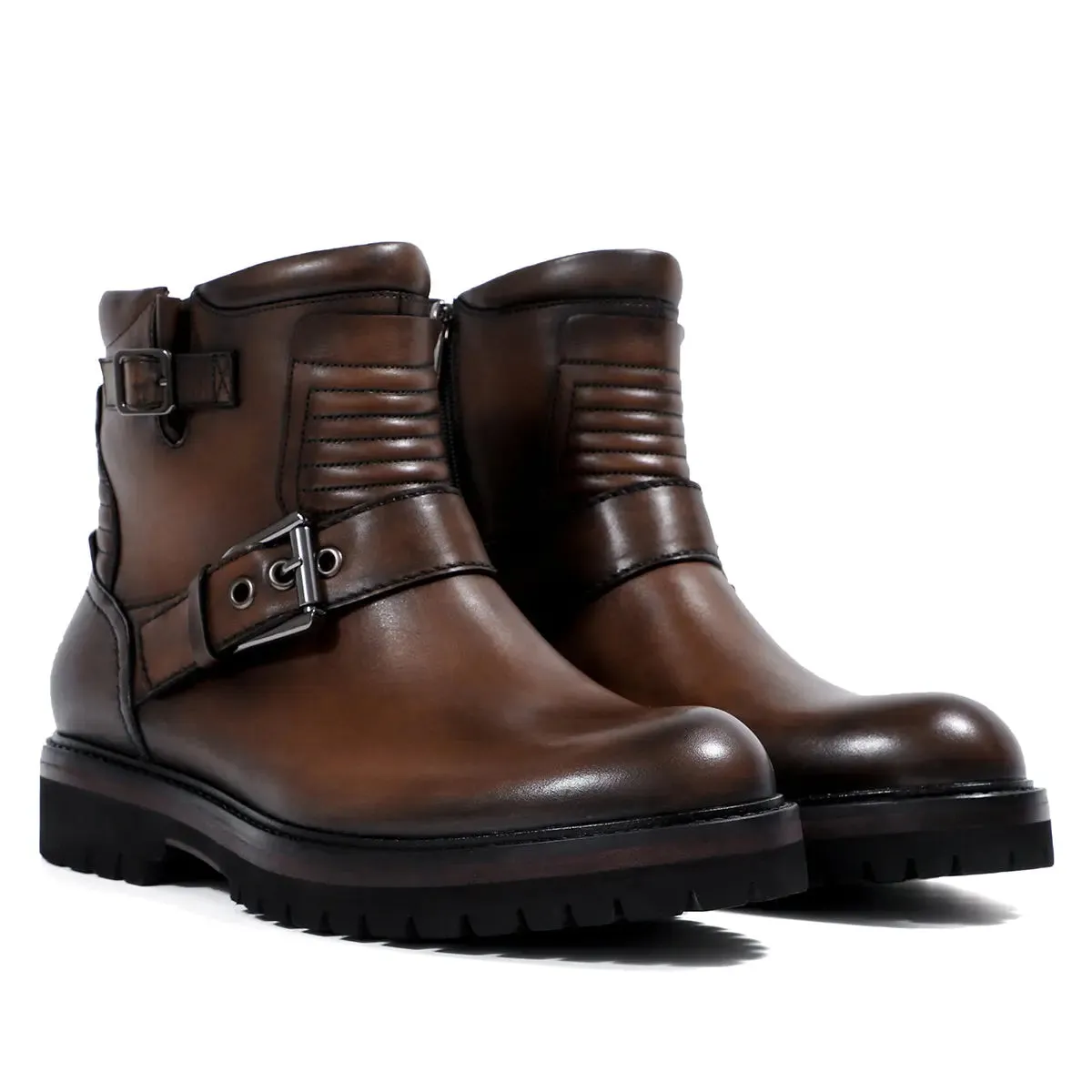 Man's Soft Leather Boots 528H05