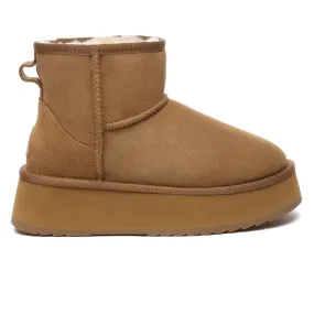 Mini Platform Sheepskin Winter Boots