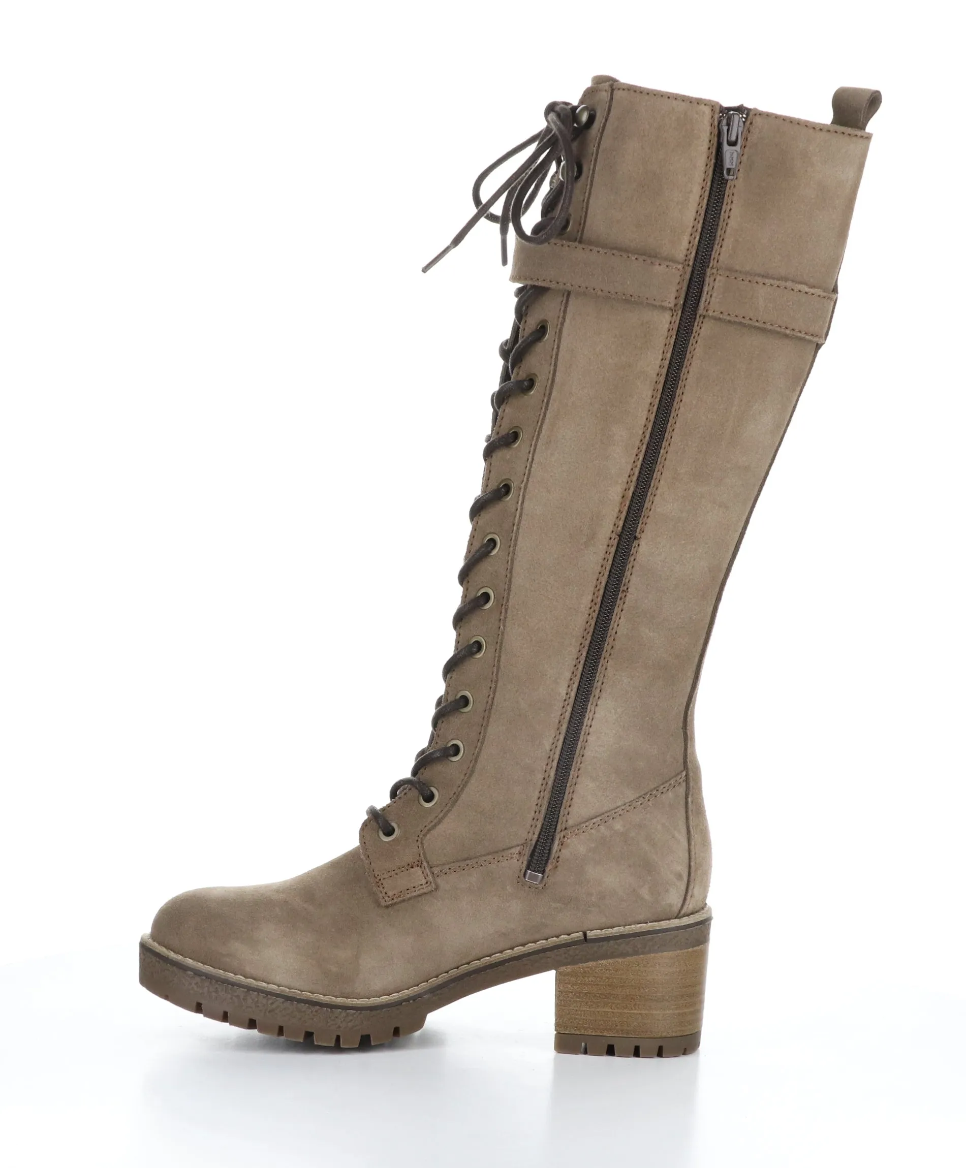 MOKY TAUPE Round Toe Boots