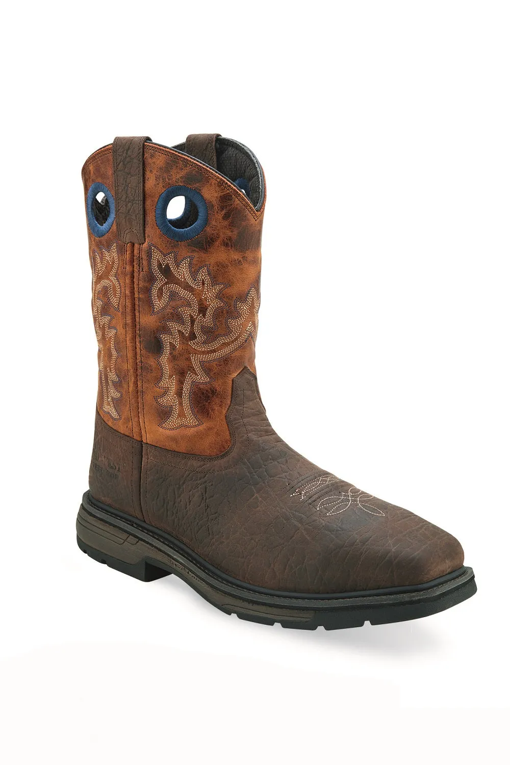 'Old West' Men's 11 Western Square Steel Toe - Brown / Rust