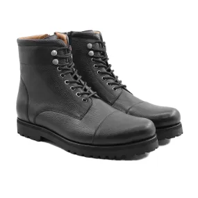 Pozar - Men's Black Pebble Grain Boot