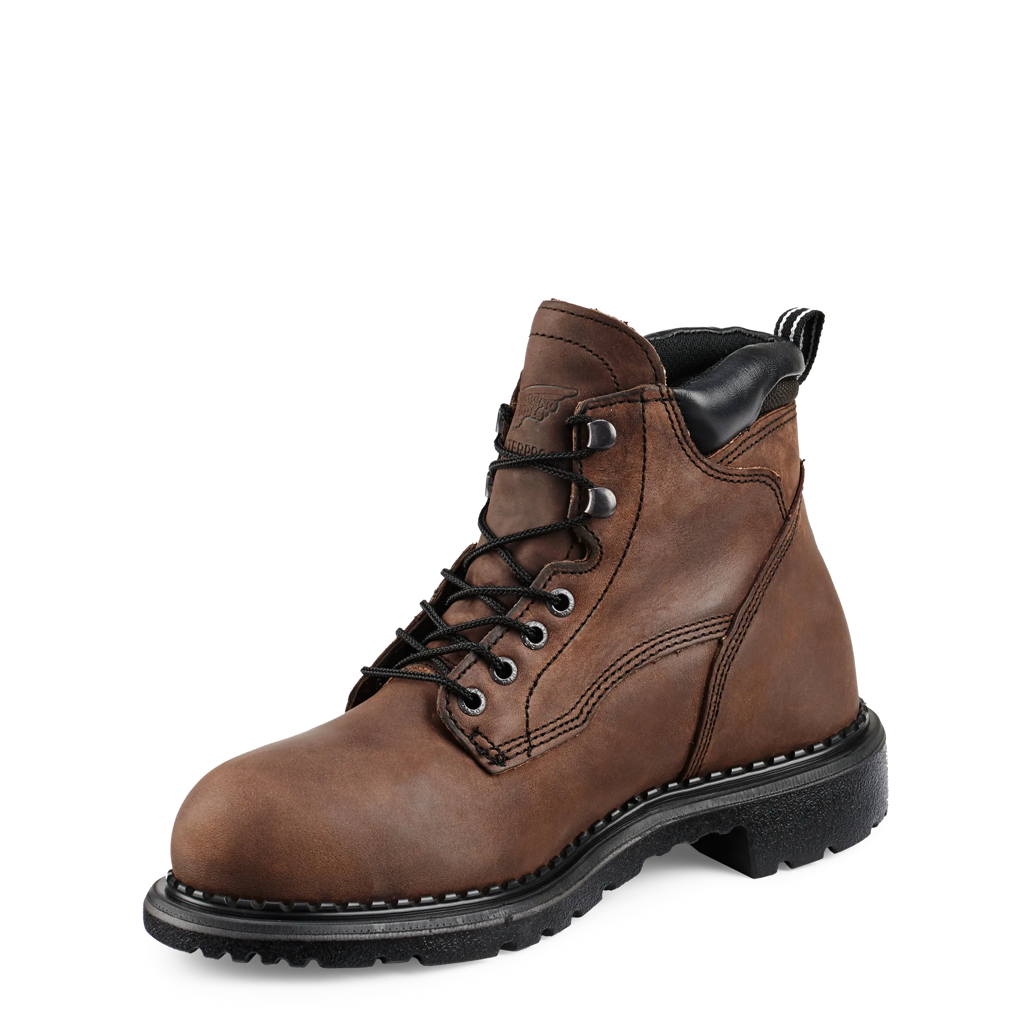 'Red Wing' Men's 6" SuperSole Int. Metguard EH WP Steel Toe - Brown / Black