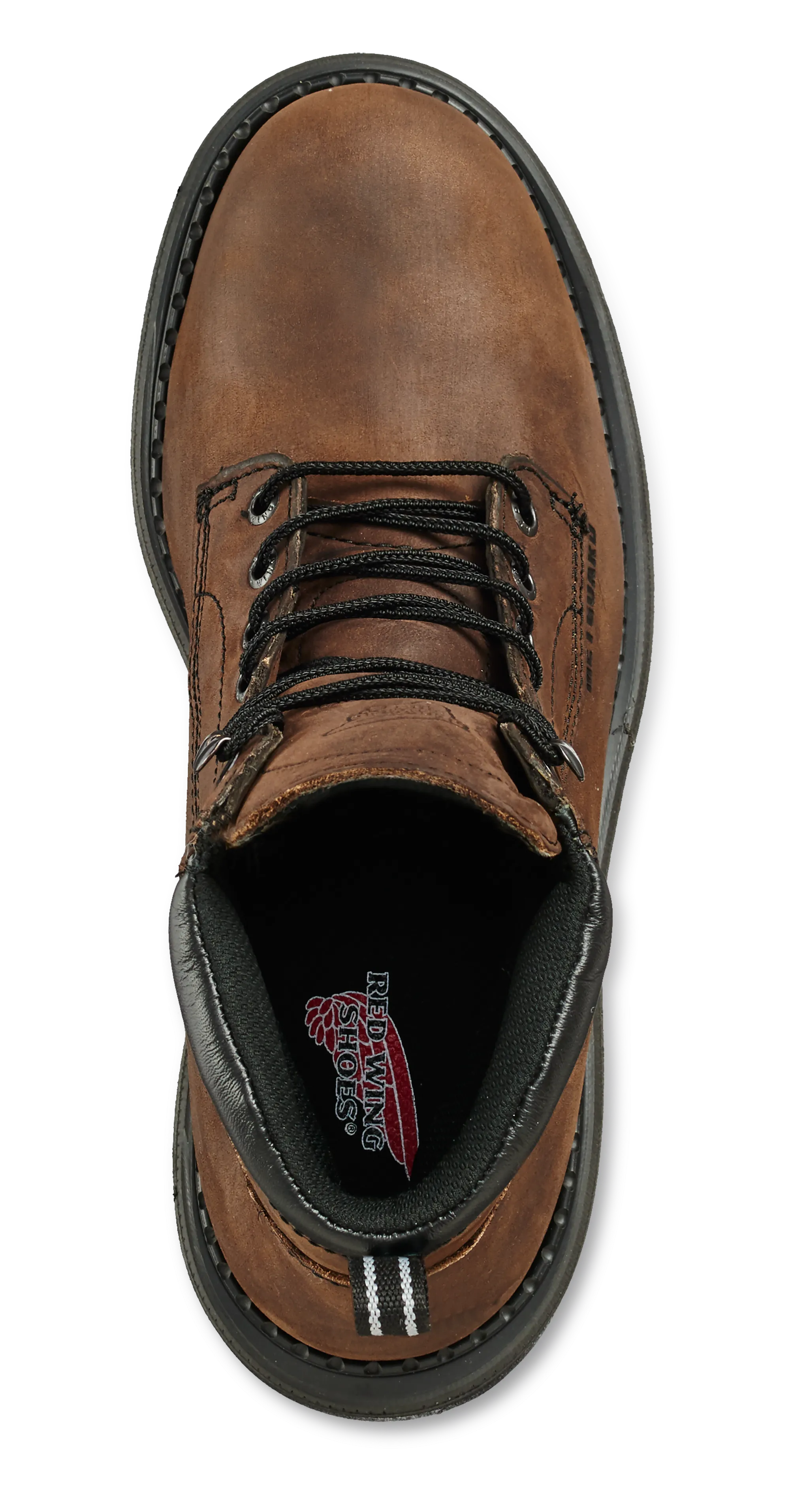 'Red Wing' Men's 6" SuperSole Int. Metguard EH WP Steel Toe - Brown / Black