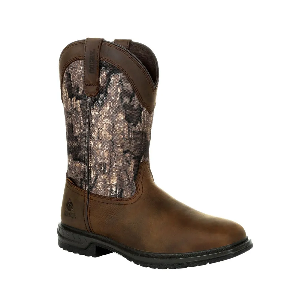 'Rocky' Men's 11" Worksmart 400G WP Western Soft Toe - Realtree Timber