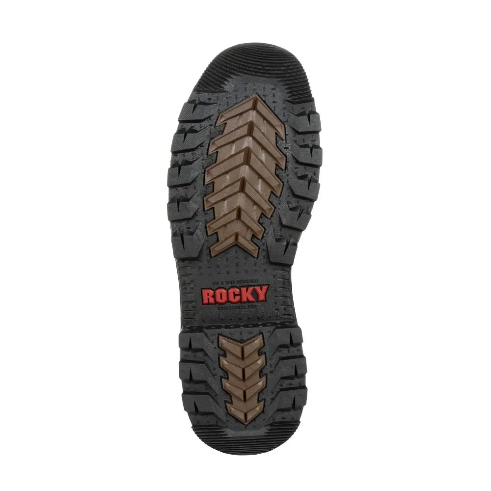 'Rocky' Men's 8" Rams Horn EH WP Comp Toe - Dark Brown