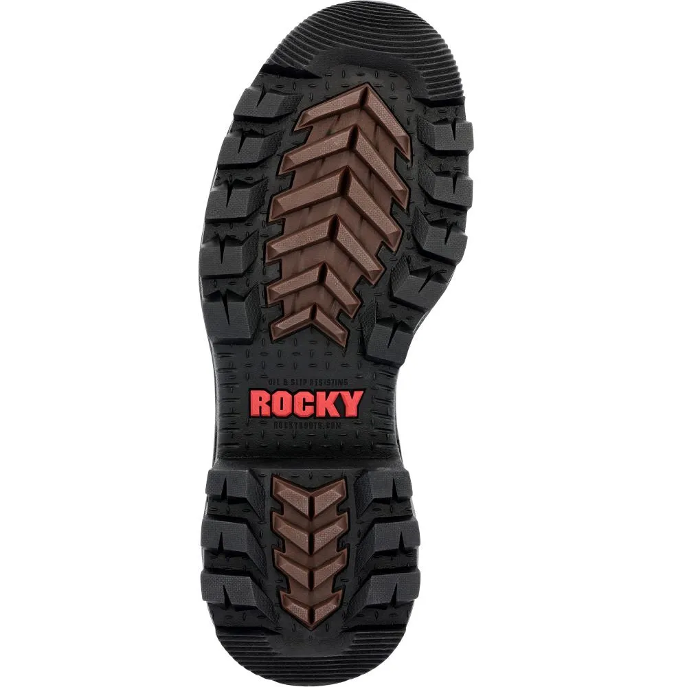 'Rocky' Men's 9" Rams Horn EH WP Logger Soft Toe - Brown