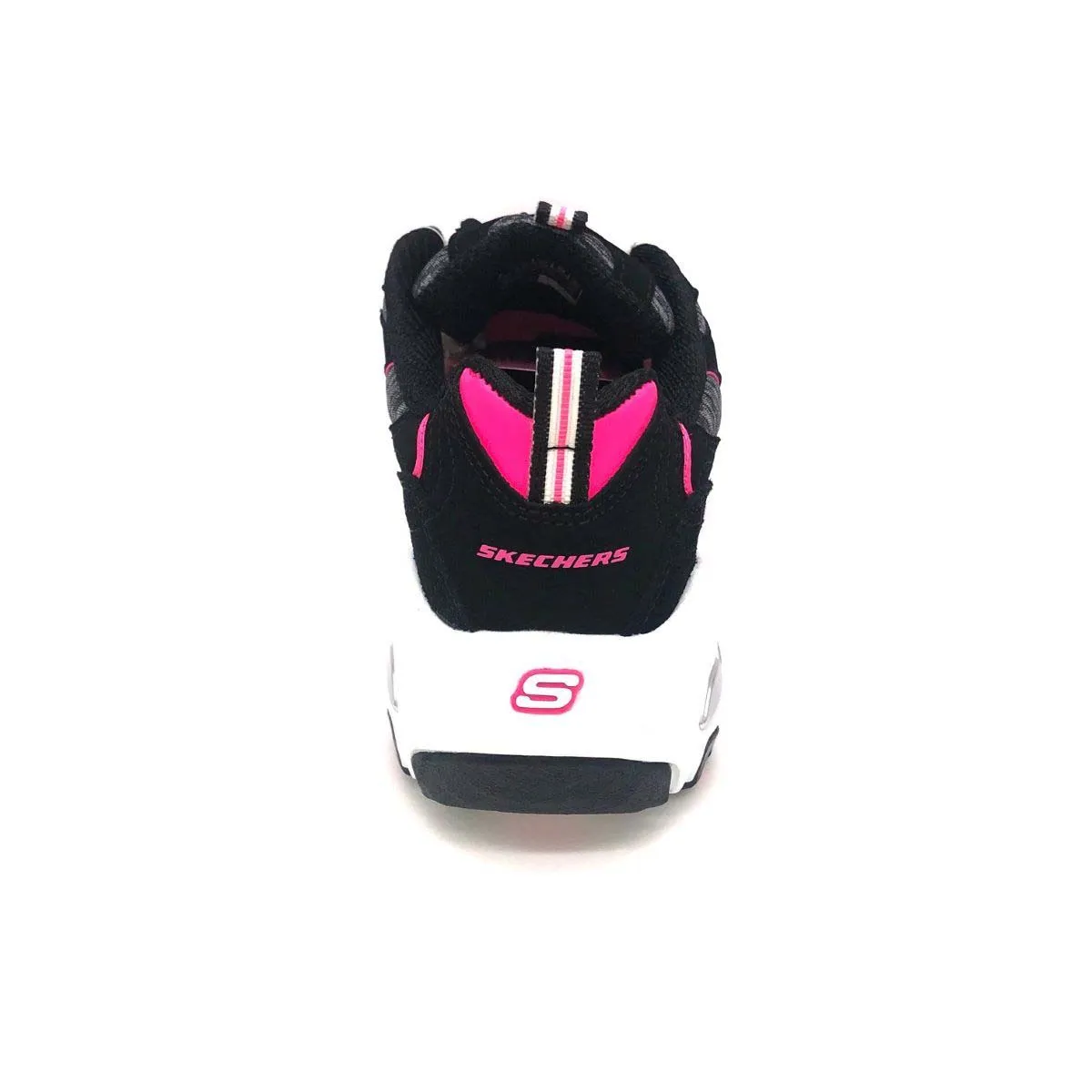 'Skechers' Women's D'Lites Me Time - Black / Hot Pink (Wide)