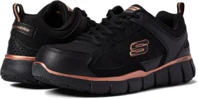 'Skechers' Women's Teflin Kanpur SR ESD Comp Toe - Black / Rose Gold