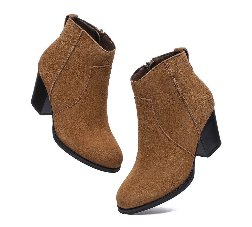 TARRAMARRA Ankle Leather Zipper Heel Women Boots Velora